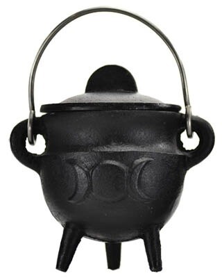 Triple Moon Cast Iron Cauldron 2 Inch