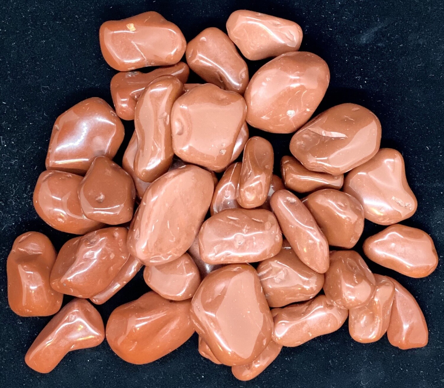 Jasper, red, tumbled