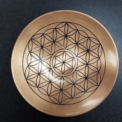 Copper Engraved Plate - Flower of Life