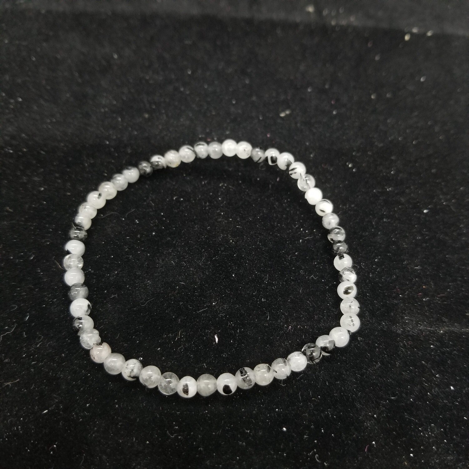 Crystal Bracelets - Black Rutilated Quartz, 4 mm