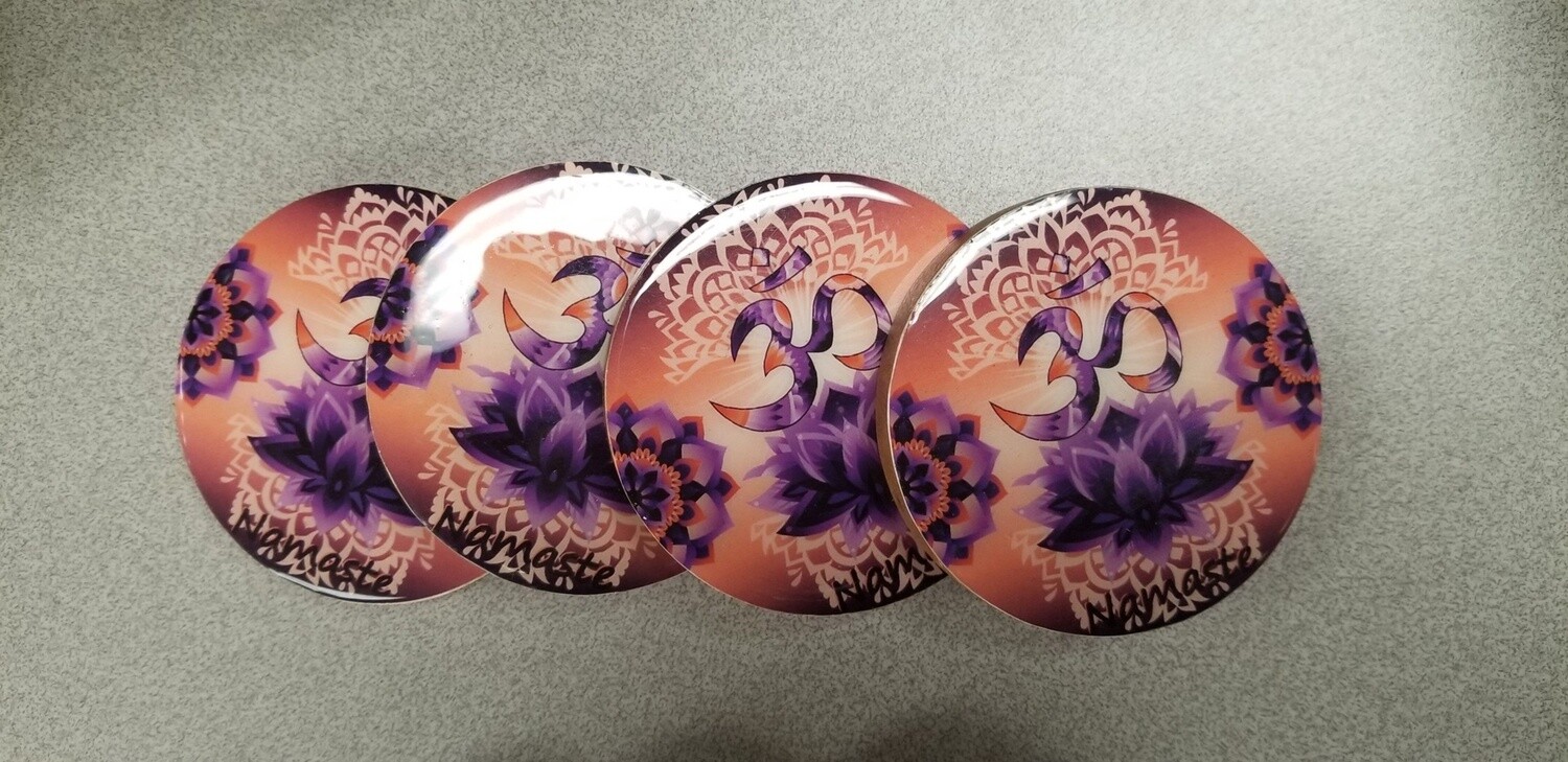 Om Namaste Coasters (Set of 4)