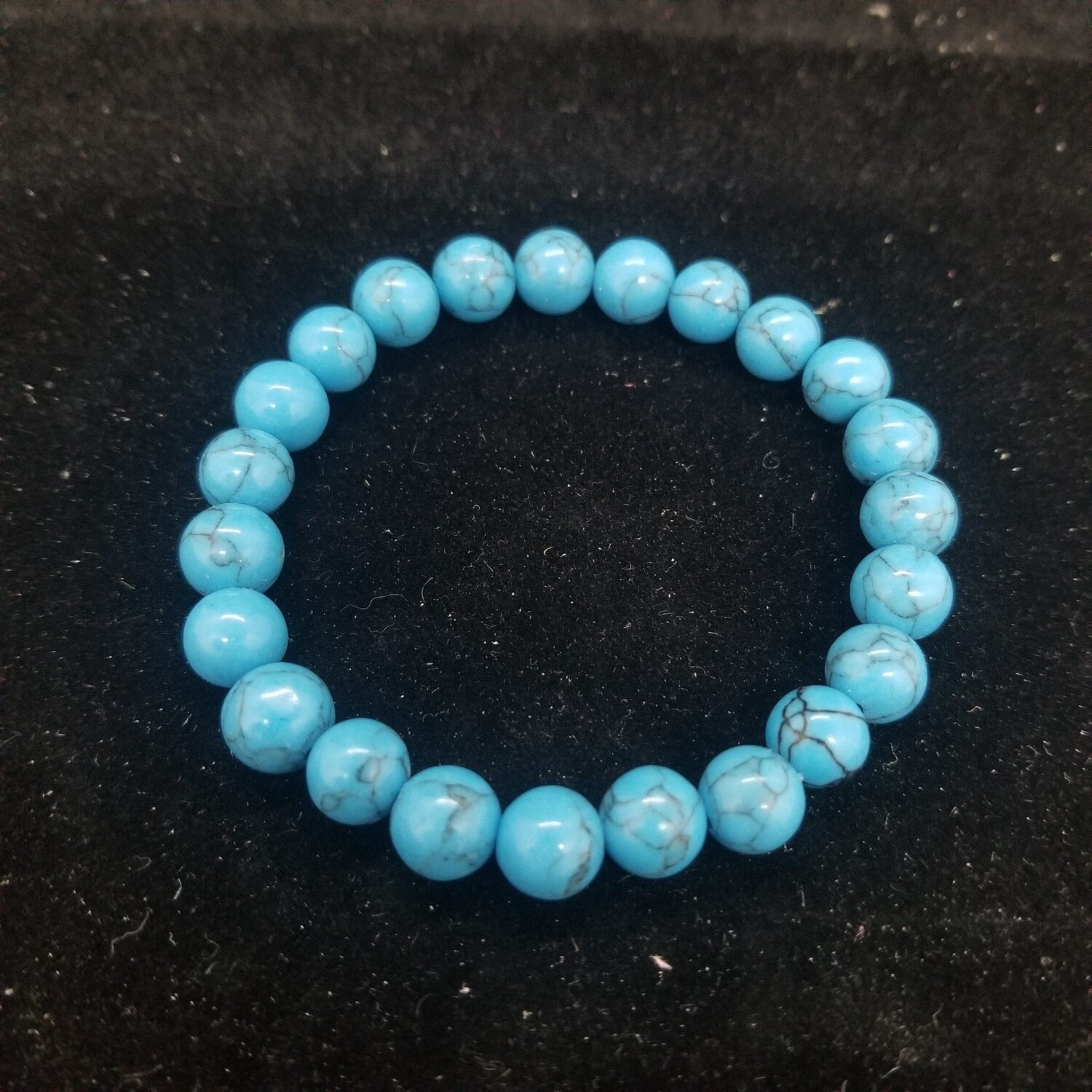 Crystal Bracelets - Turquoise (Syn.), 8 mm