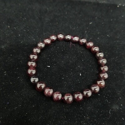 Crystal Bracelets - Garnet, 7 mm Crystal Bracelets - Garnet, 7 mm