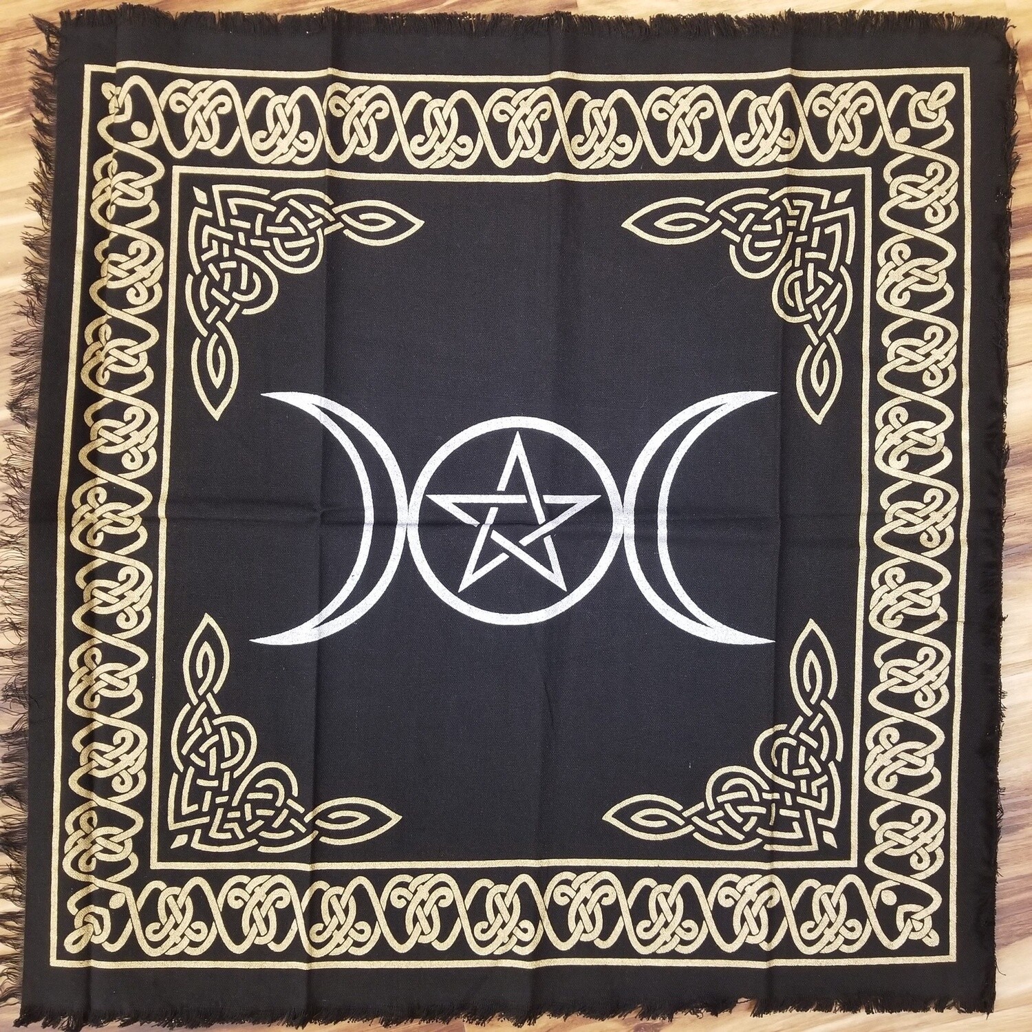 Triple Goddess Pentacle Altar Cloth