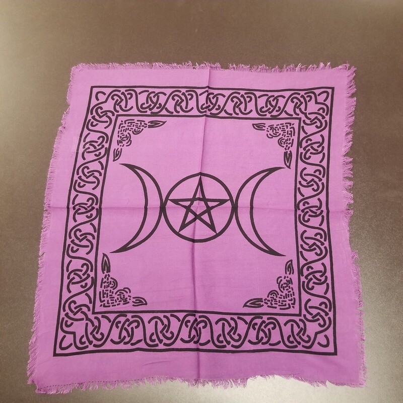 Triple Moon Pentagram Altar Cloth