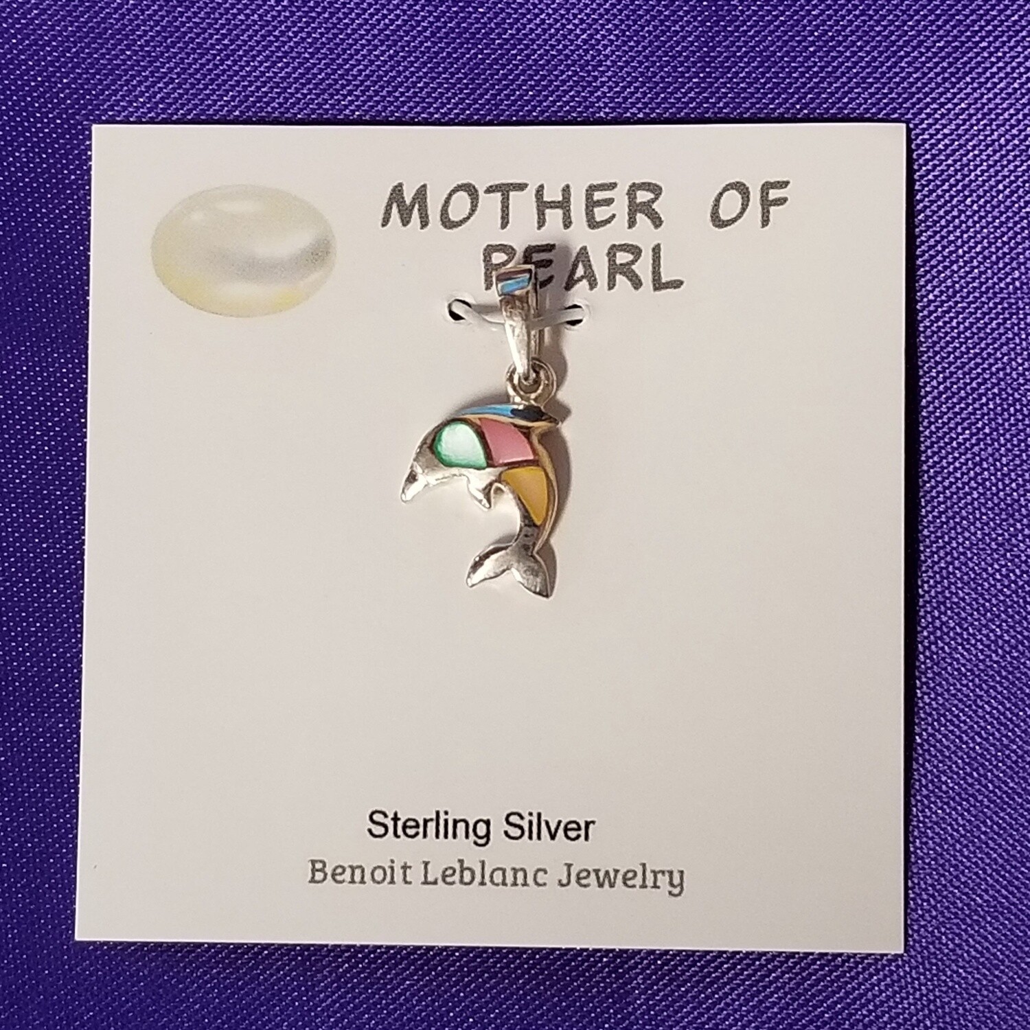 Mother of Pearl Dolphin Pendant