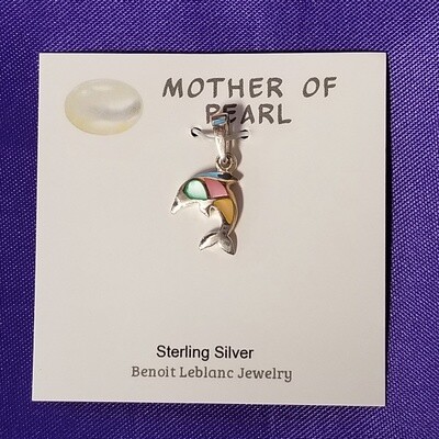 Mother of Pearl Dolphin Pendant