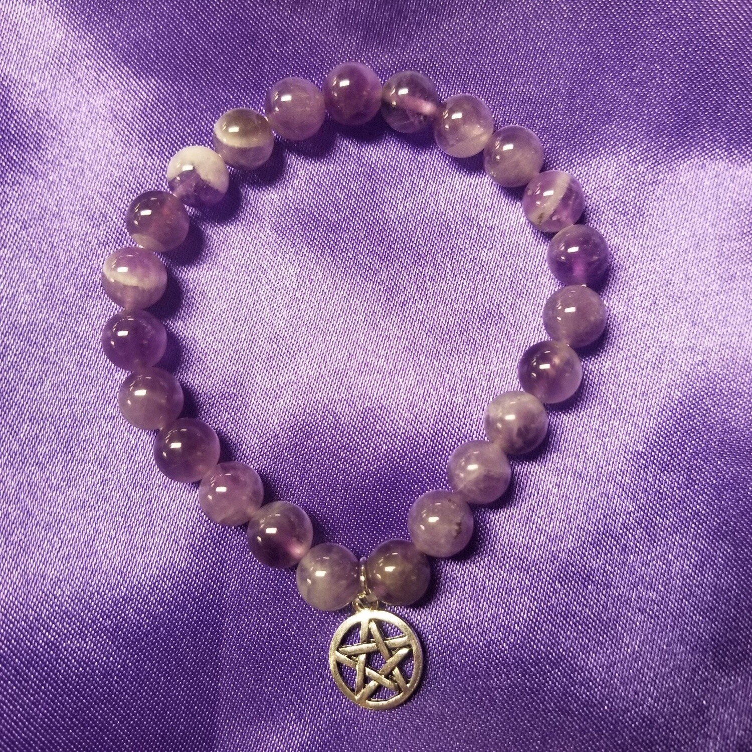 Pentacle Amethyst Bracelet