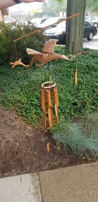 Bamboo Animated Dragon Windchime