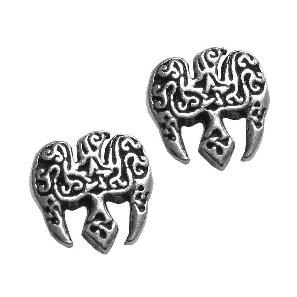 Raven Pentacle Stud Earrings