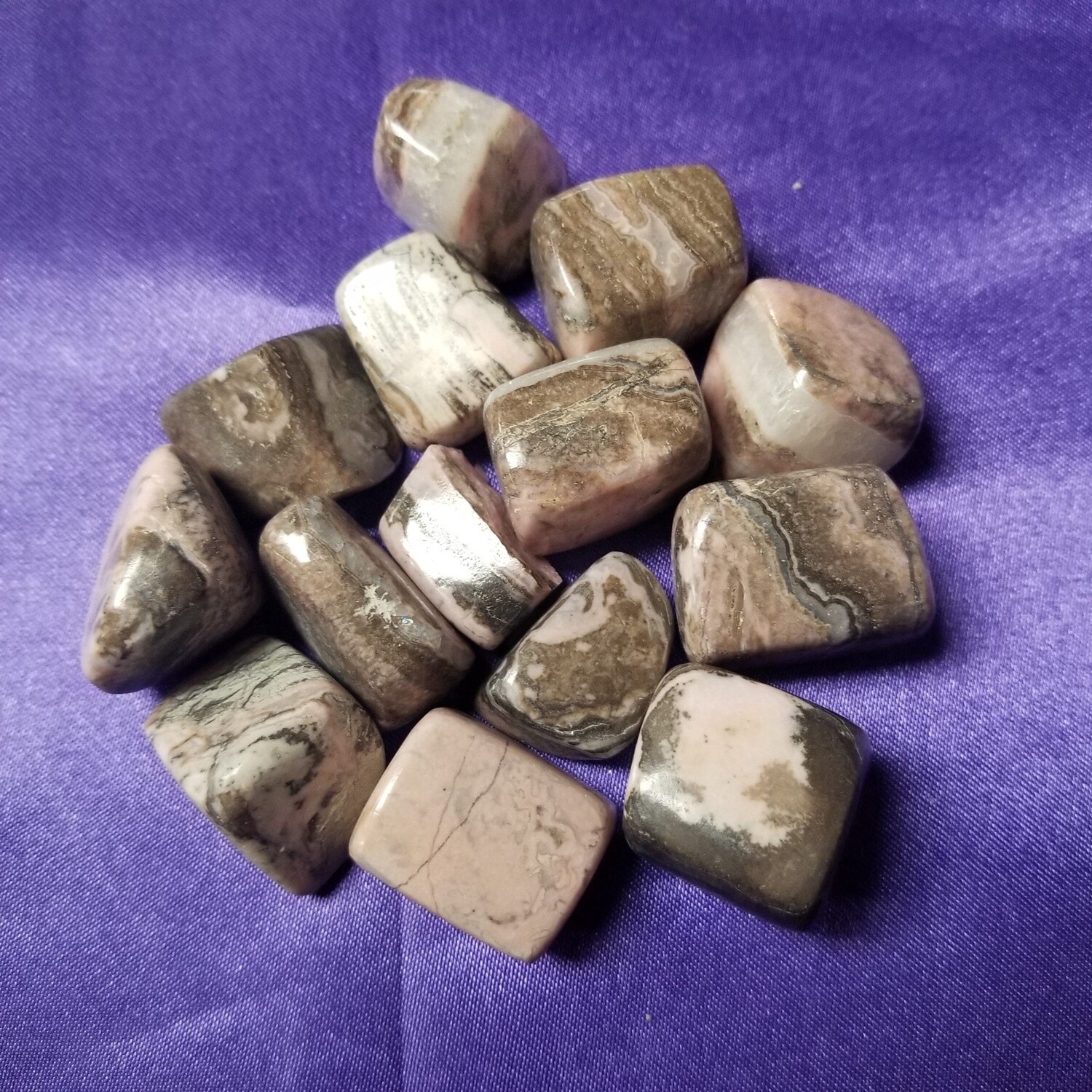 Rhodochrosite, tumbled