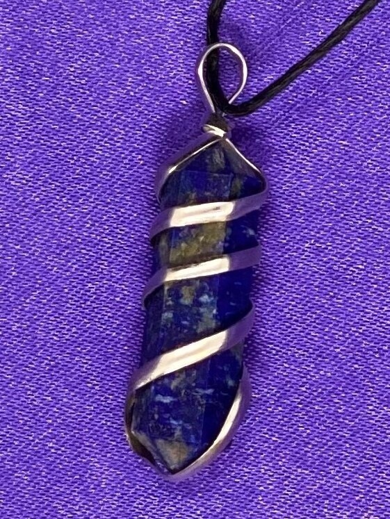 Wire Wrapped Crystal Points - Lapis Lazuli