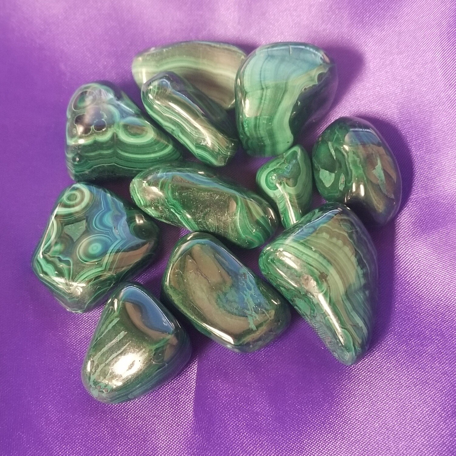 Malachite, tumbled