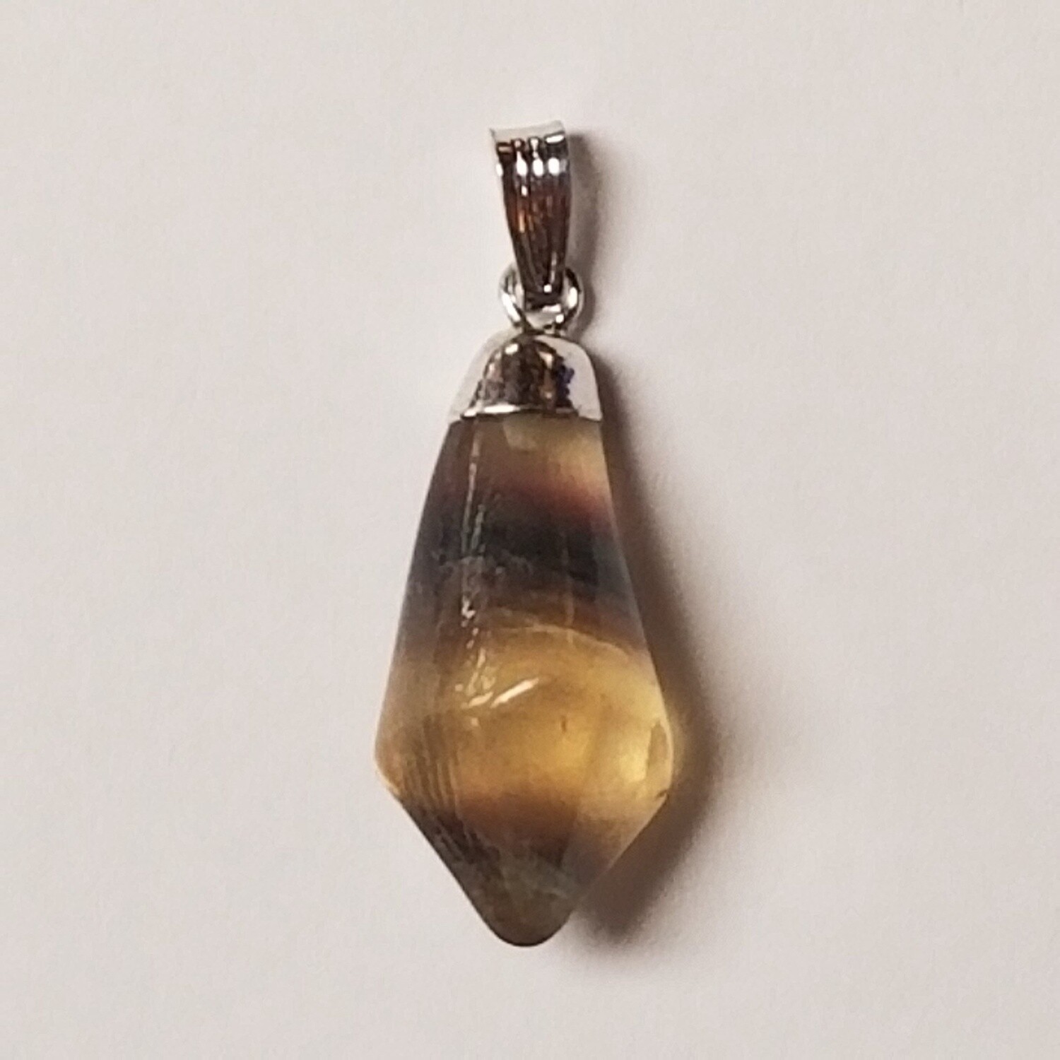 Diamond Fluorite Pendant