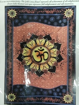 Om Lotus Tapestry