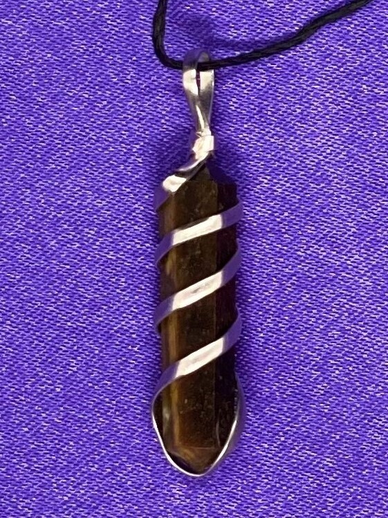 Wire Wrapped Crystal Points - Tiger's Eye