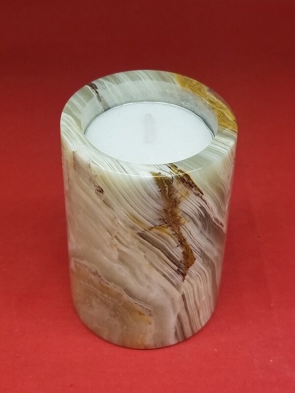 Green Onyx Cylinder Candleholder