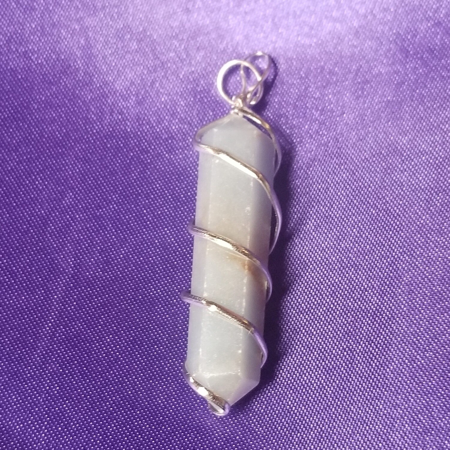 Wire Wrapped Crystal Points - Angelite