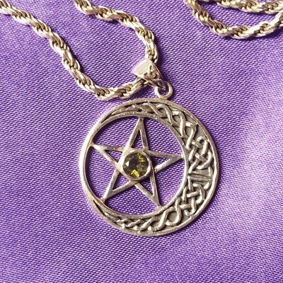 Celtic Moon Pentacle Necklace