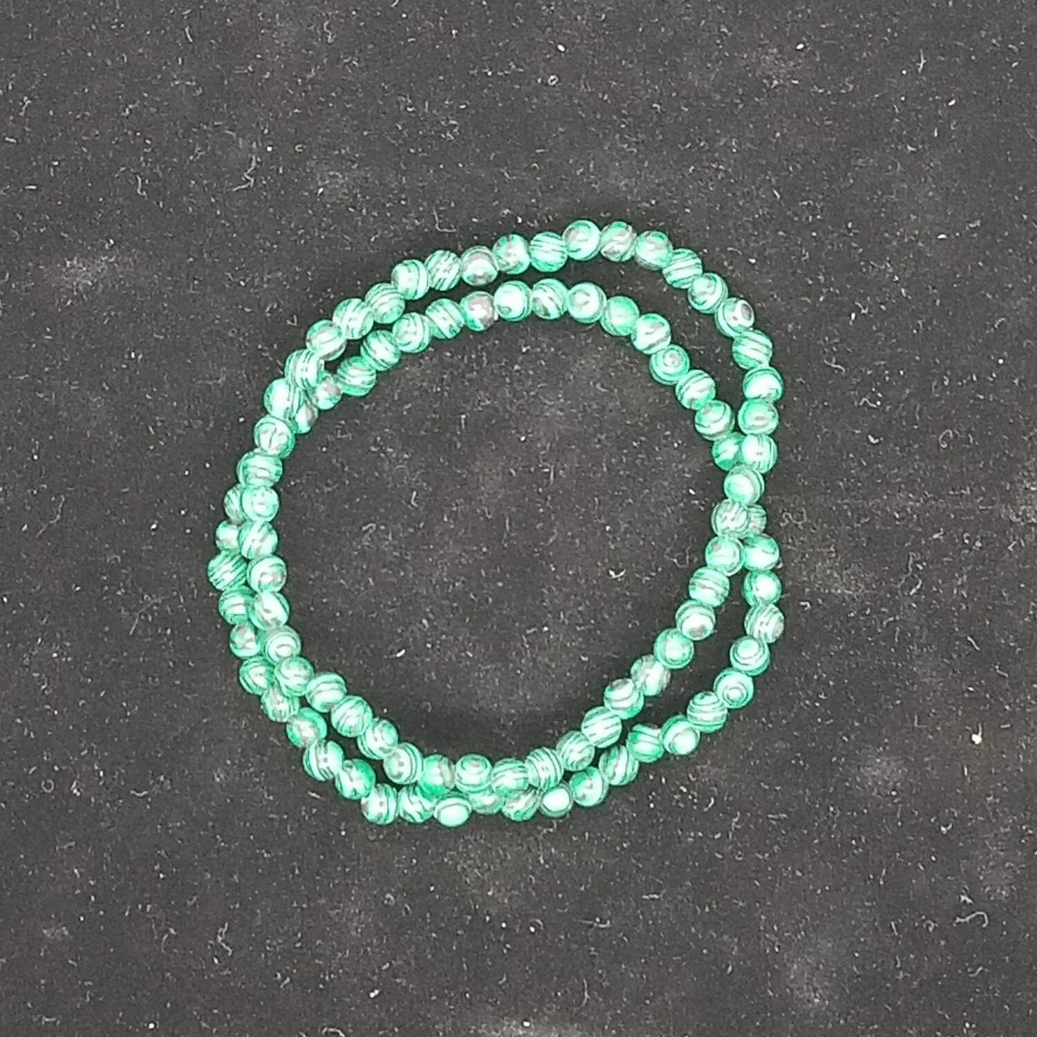Crystal Bracelets - Malachite (Syn.), 4 mm