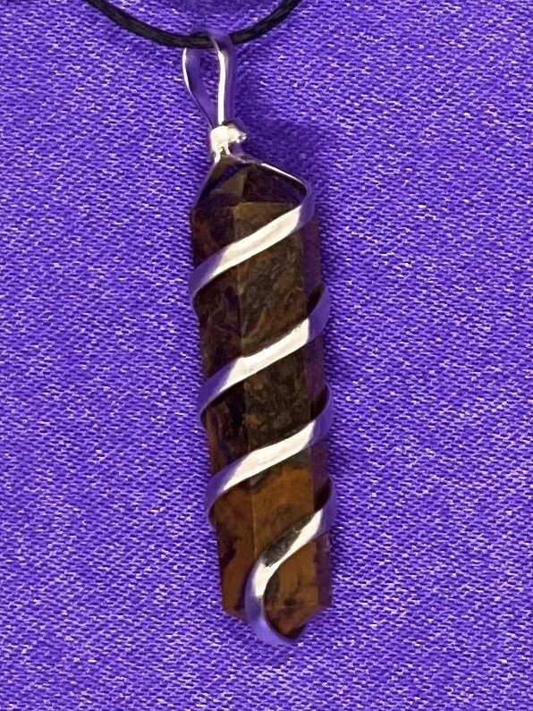 Wire Wrapped Crystal Points - Brown Agate