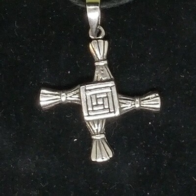 Brigid's Cross Necklace (pewter, large)