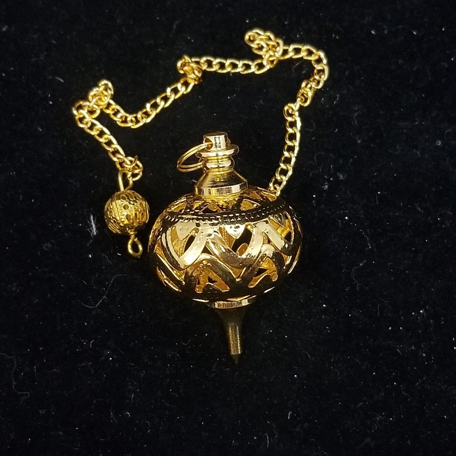 Gold Jali Pendulum