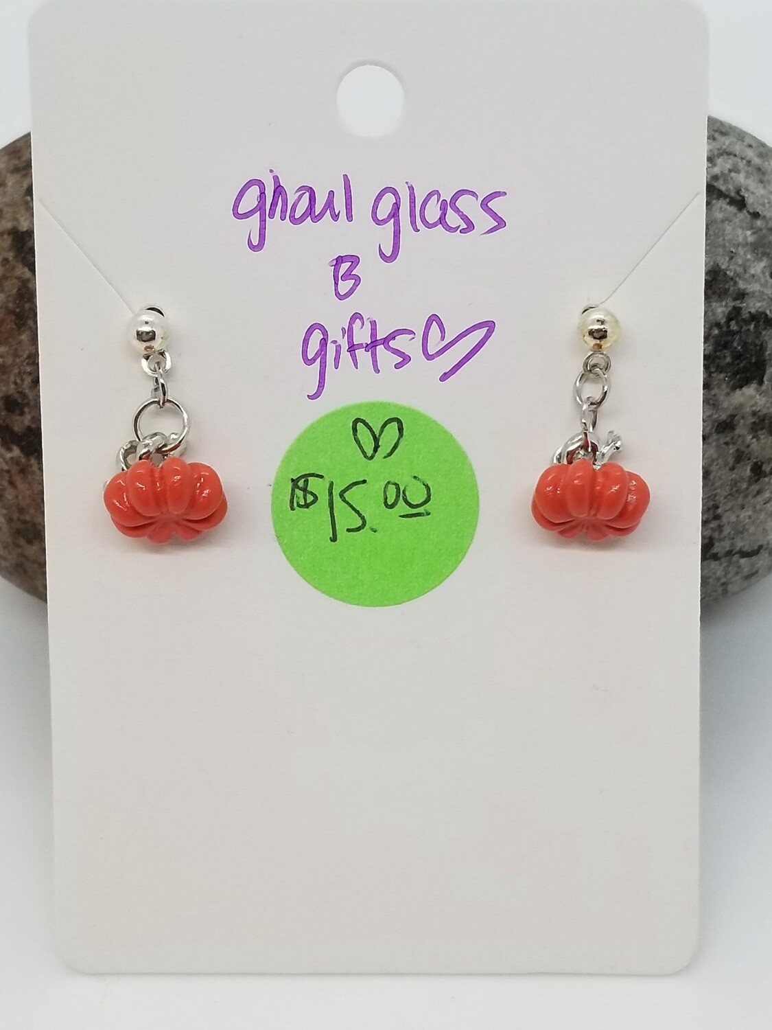 Dainty Pumpkin Post Earrings