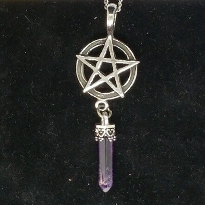 Pentacle Necklace with Stone