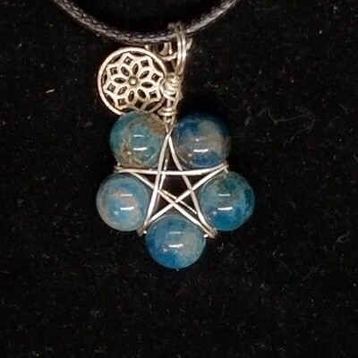 Blue Apatite Star Necklace