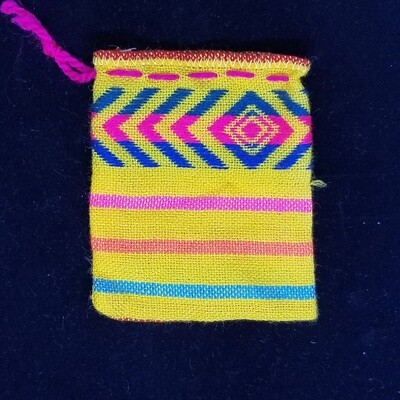 Woven Yellow Cotton Pouch