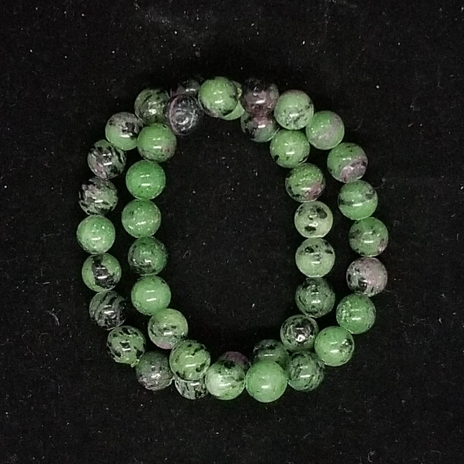 Crystal Bracelets - Ruby Zoisite, 8 mm