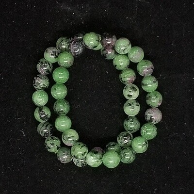 Crystal Bracelets - Ruby Zoisite, 8 mm Crystal Bracelets - Ruby Zoisite, 8 mm