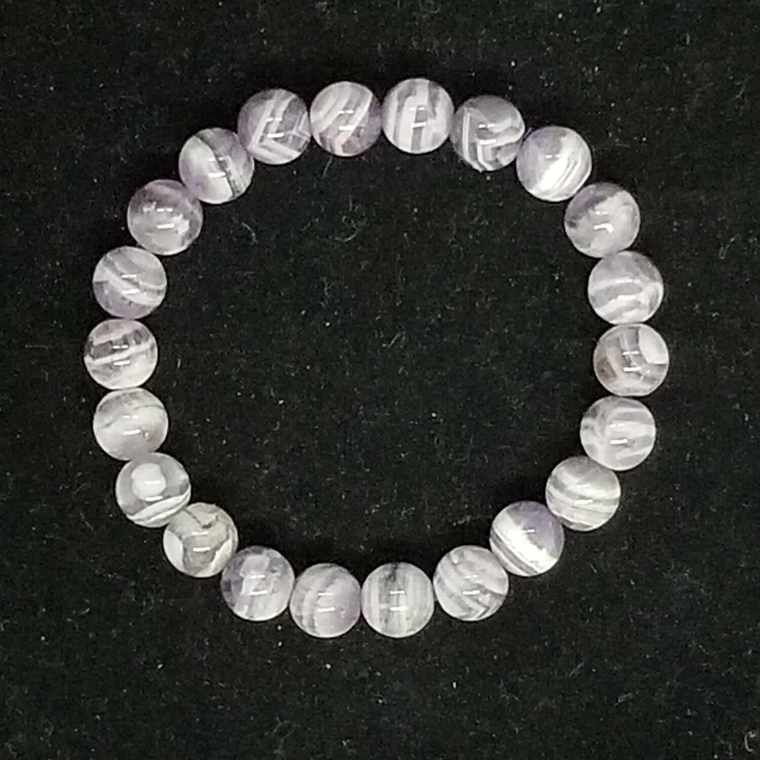 Crystal Bracelets - Chevron Amethyst, 8 mm