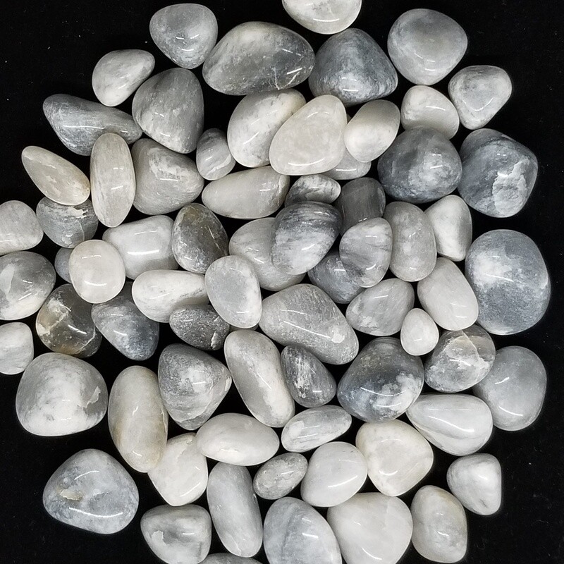 Aventurine, gray, tumbled
