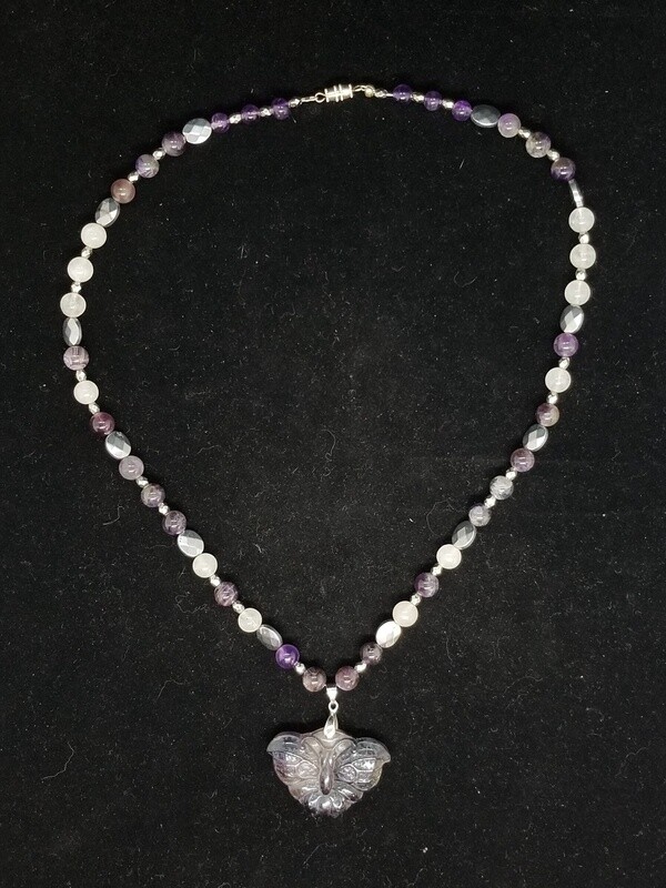 Fluorite Butterfly Necklace