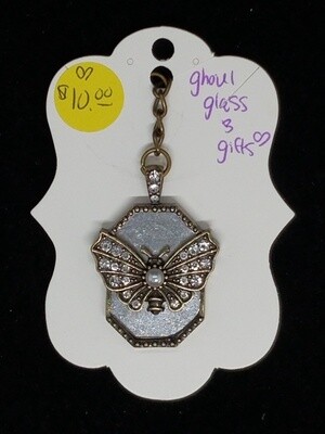 Bronze Pearly Moth Keychain