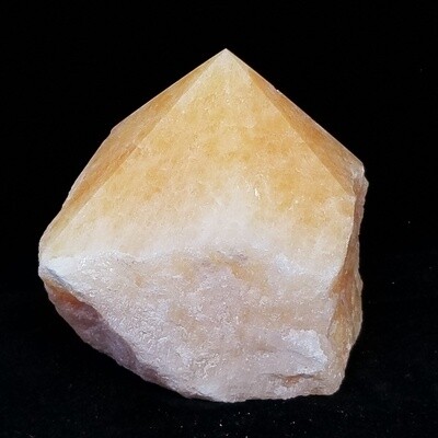 Orange calcite - Point w/ Polished Top