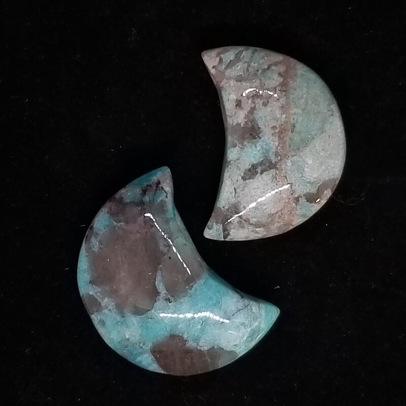 Amazonite Crescent Moons