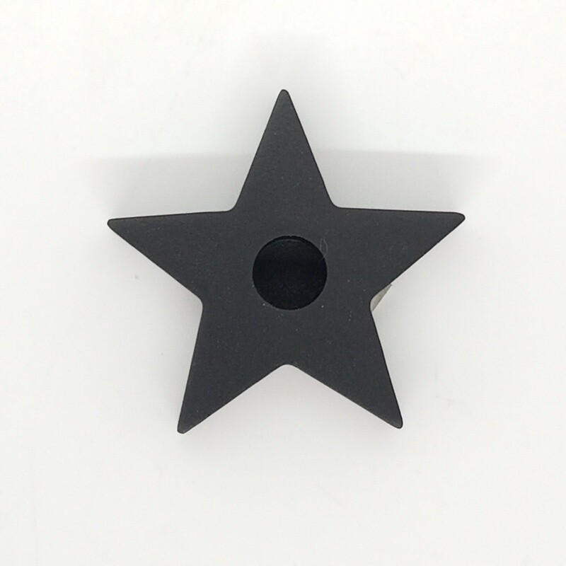 Black Star Chime Candle Holder