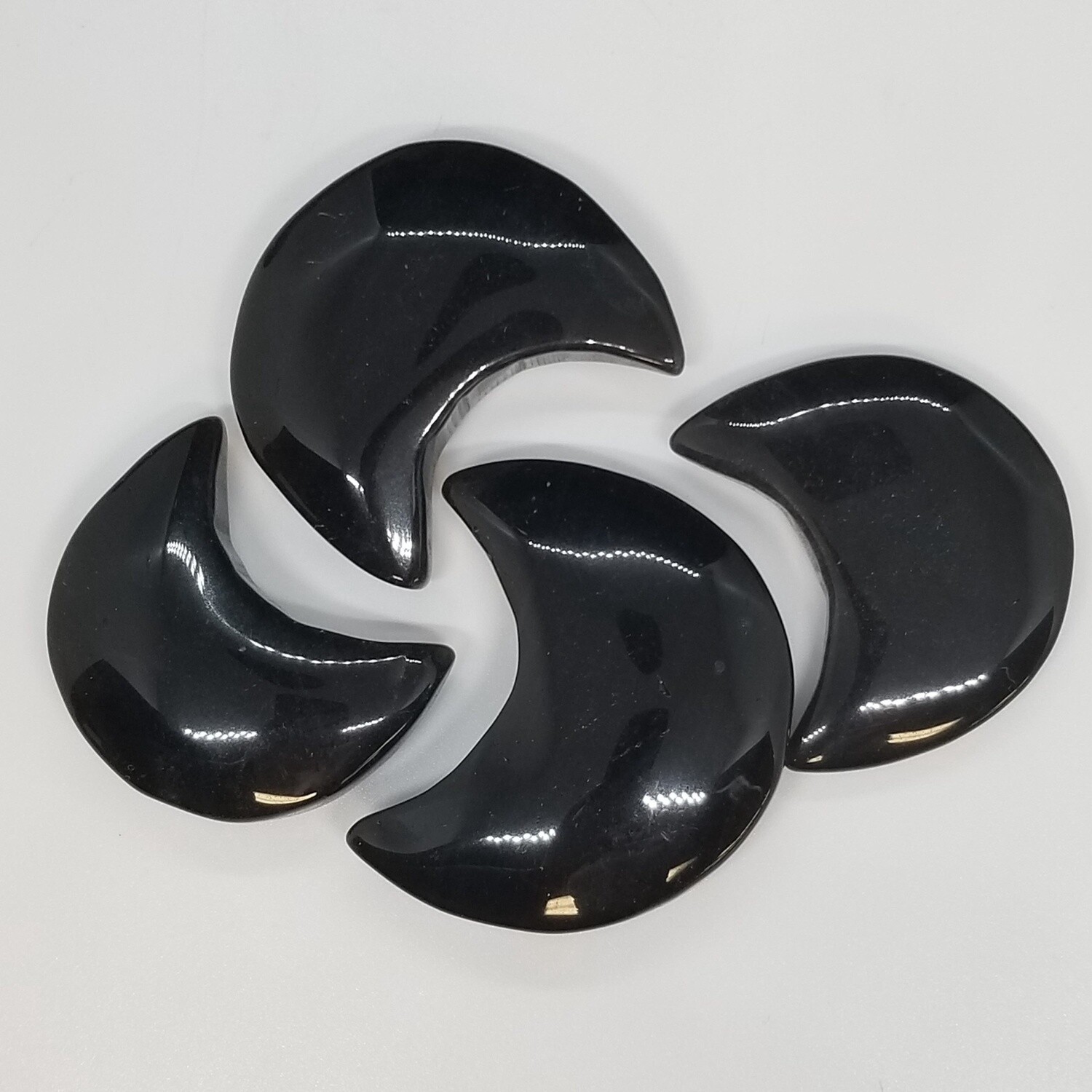 Obsidian Crescent Moons