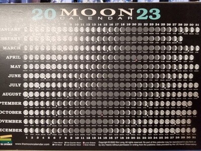 2023 Moon Calendar Card by Kim Long
