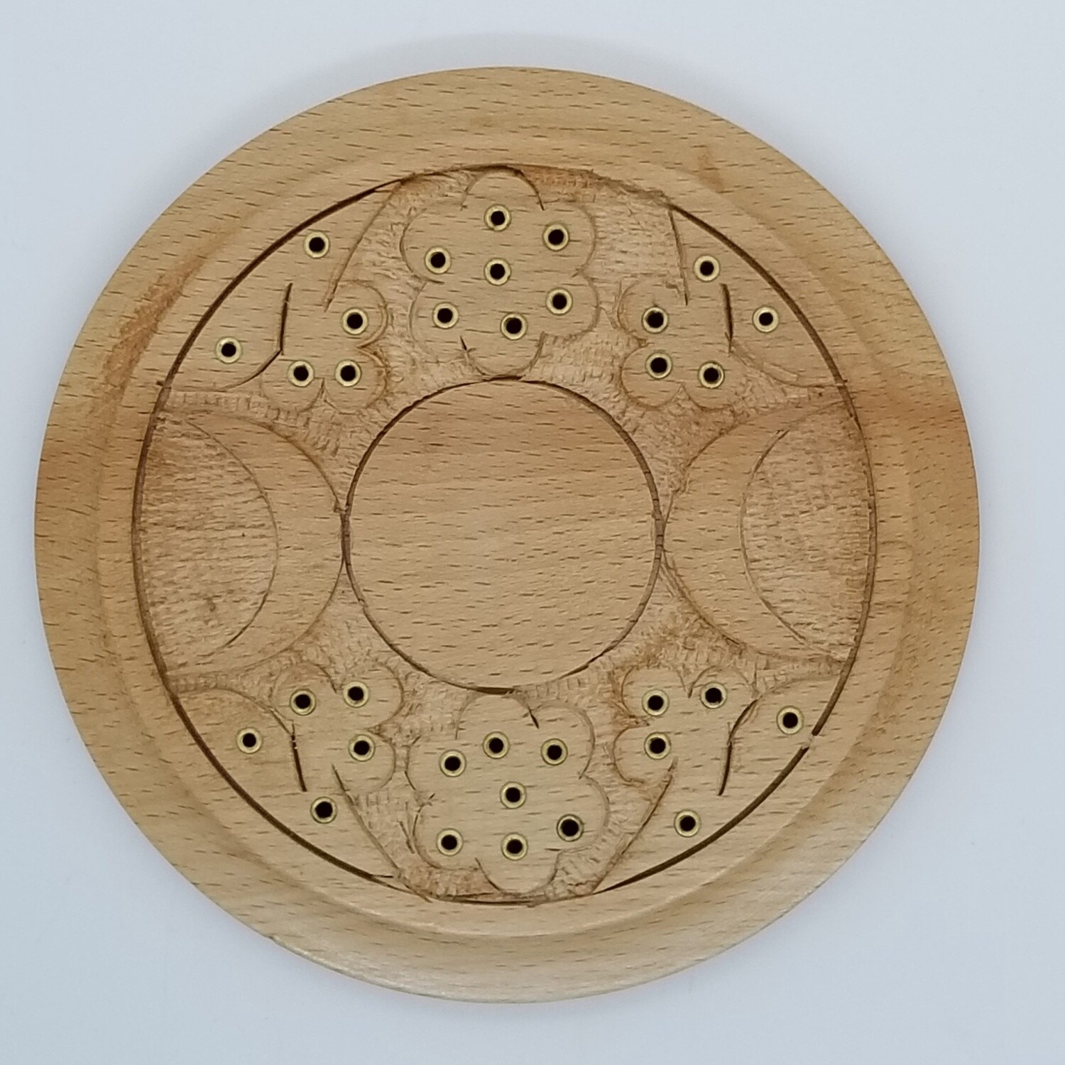 Triple Moon Carved Wooden Ash Catcher
