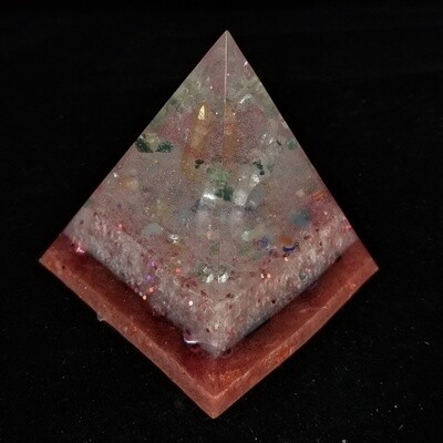 Pink Orgonite Pyramid