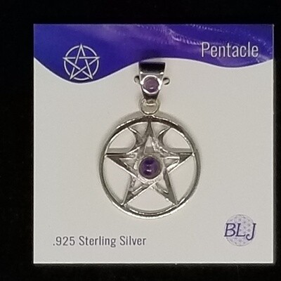Double Crescent Pentacle w/ Amethyst