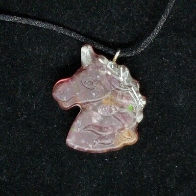 Garnet Unicorn Necklace