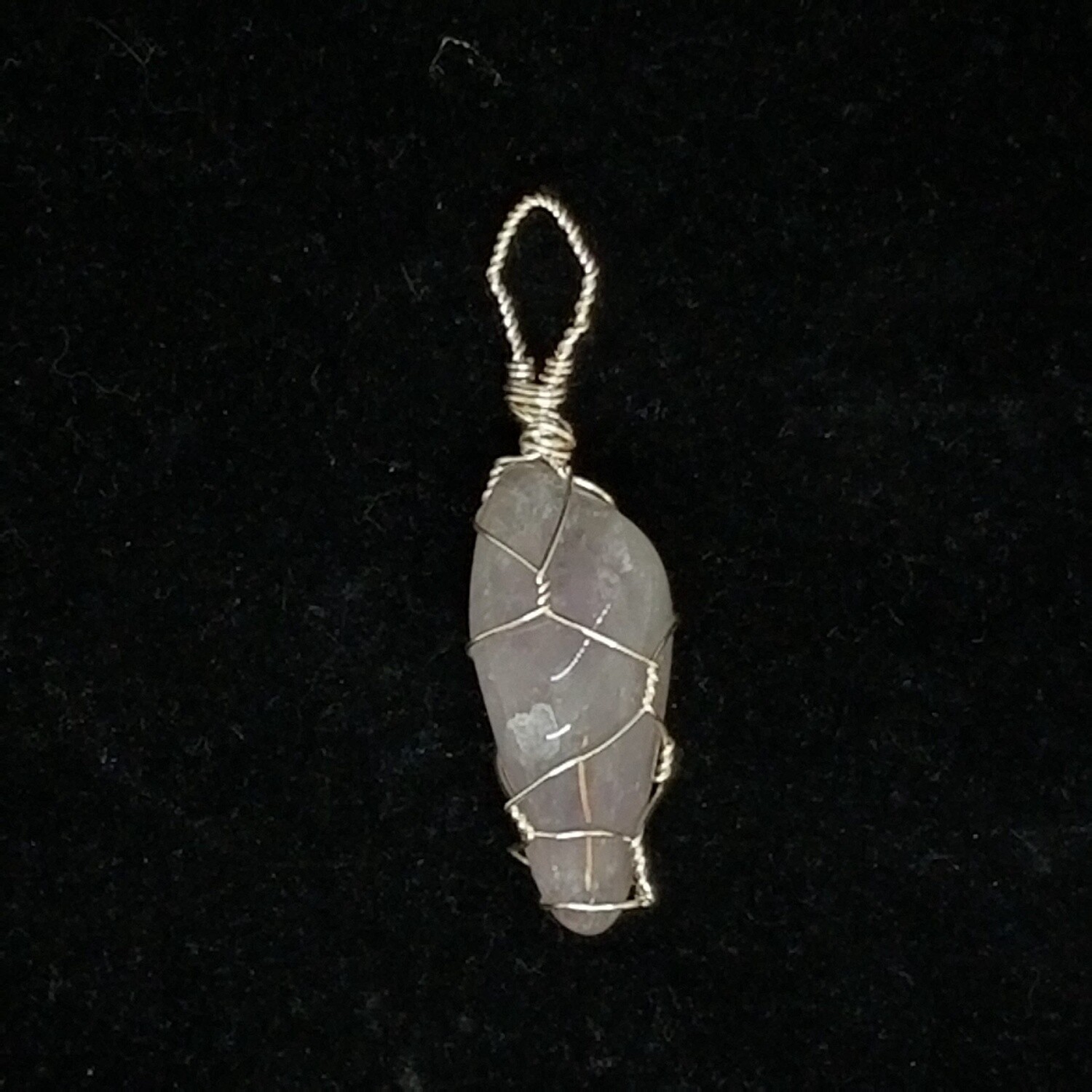 #8 Wrapped Quartz Pendant