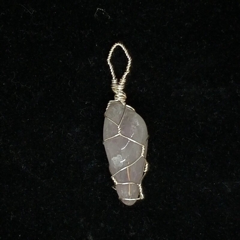 #8 Wrapped Quartz Pendant
