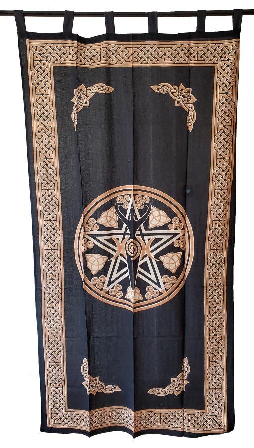 Pentagram Goddess Curtain