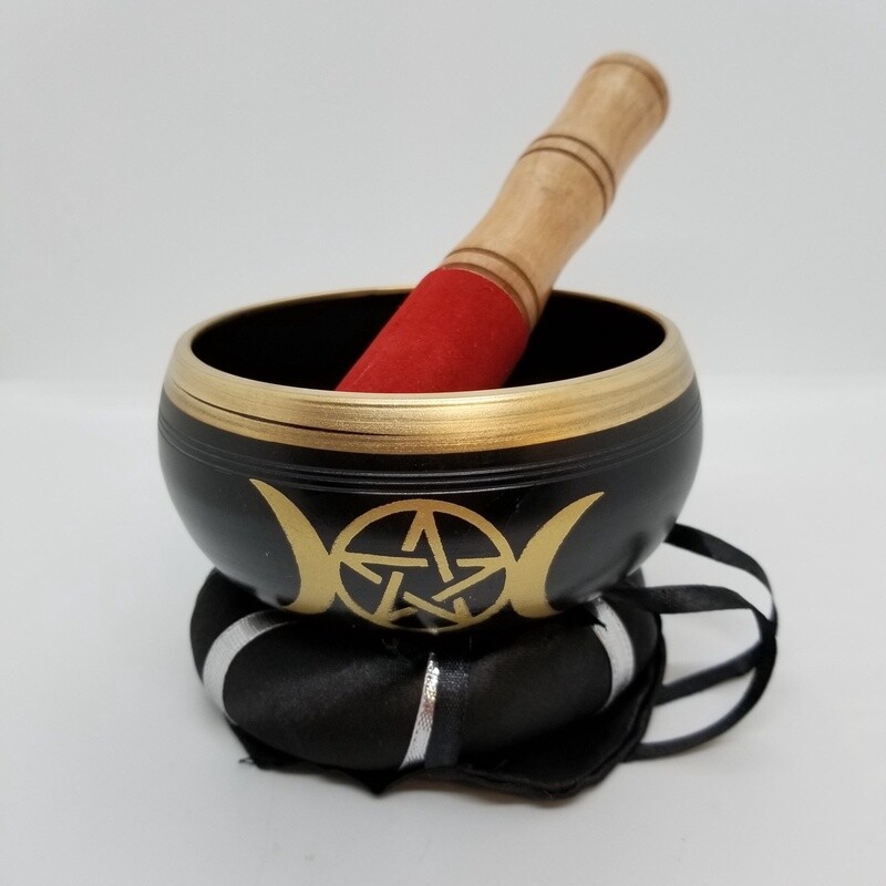 Triple Moon Pentagram Singing Bowl